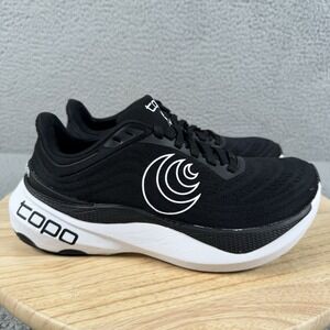 Topo Athletic Aura Womens Size 6.5 Black White 5mm Drop Road Running Shoes